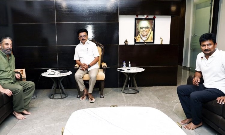 திமுக தலைவர் மு.க.ஸ்டாலினுடன் மக்கள் நீதி மய்யம் தலைவர் கமல்ஹாசன் சந்திப்பு: அரசியல் வட்டாரத்தில் பரபரப்பு