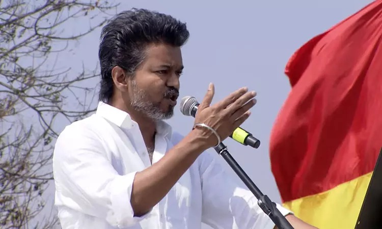 திமுக ஒரு தீயசக்தி.." - ஈரோடு பொதுக்கூட்டத்தில் தவெக தலைவர் விஜய் ஆவேசம்!