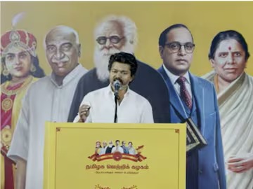 "த.வெ.க.வுக்குக் கொள்கை இல்லையா? தி.மு.க. கொள்கை இதுதான்!" - காஞ்சீபுரத்தில் விஜய் ஆவேசம்!