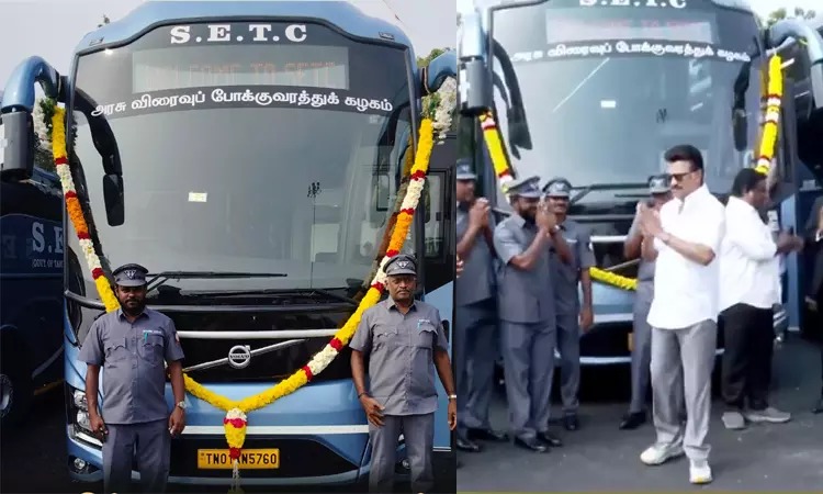 சென்னையில் 20 புதிய வால்வோ ஏ.சி. பேருந்துகள்: முதலமைச்சர் மு.க.ஸ்டாலின் தொடங்கி வைத்தார்!