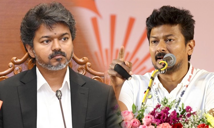 "எம்.எல்.ஏ.க்கள் பிடிக்கிற வேலையை விட்டுட்டு..." — தமிழக வெற்றிக் கழகத் தலைவர் விஜய்யை சாடிய உதயநிதி ஸ்டாலின்!